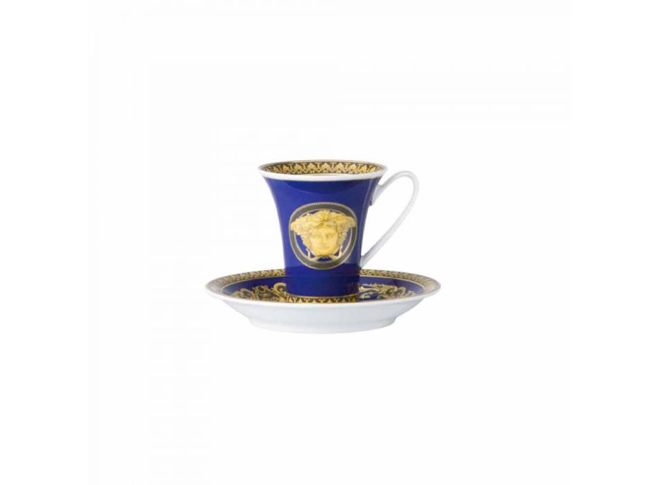 Rosenthal Versace Medusa Azul Porcelana design xícara de café Viadurini