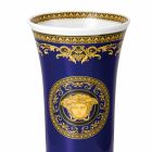 Rosenthal Versace Medusa Blue Vaso de porcelana de design moderno 26cm Viadurini