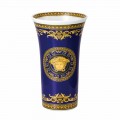 Rosenthal Versace Medusa Vaso de porcelana azul 26 cm, design moderno