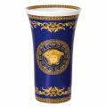 Rosenthal Versace Medusa Vaso de porcelana azul 34 cm, design moderno