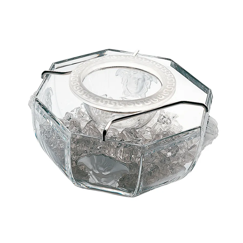 Rosenthal Versace Medusa Crystal Caviar Bowl em Cristal - Medusacrystal Viadurini
