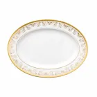 Rosenthal Versace Medusa Gala Ouro placa Oval design 34 cm porcelana Viadurini