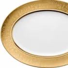 Rosenthal Versace Medusa Gala Ouro placa Oval design 40 cm porcelana Viadurini