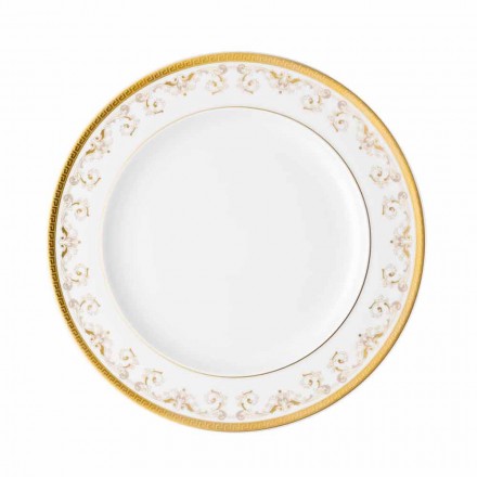 Rosenthal Versace Medusa Gala Gold Placa lisa design de porcelana 27cm Viadurini