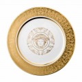 Rosenthal Versace Medusa Gala Placa de identificação de porcelana dourada 30 cm