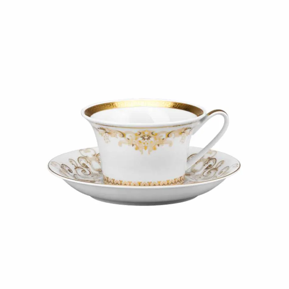 Rosenthal Versace Medusa Gala Gold conjunto xícaras de chá 6 p Viadurini
