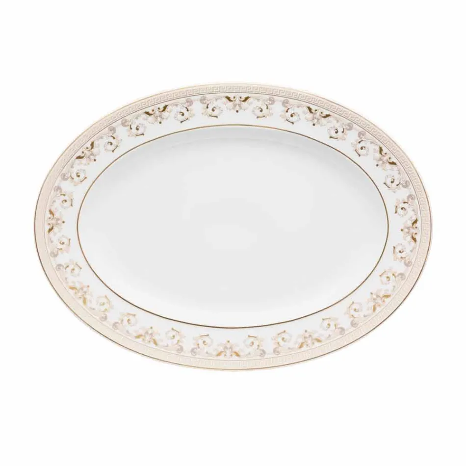 Rosenthal Versace Medusa Gala Placa Oval 34cm de design de porcelana Viadurini
