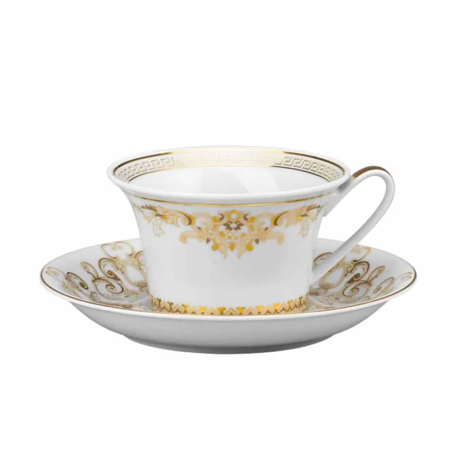 Conjunto de xícaras de porcelana Rosenthal Versace Medusa Gala 6 peças Viadurini