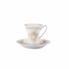 Rosenthal Versace Medusa Gala conjunto xícaras de café expresso 6 peças em porcelana Viadurini