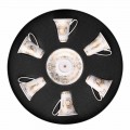Rosenthal Versace Medusa Gala Copo de café expresso com pires, conjunto de 6 peças.