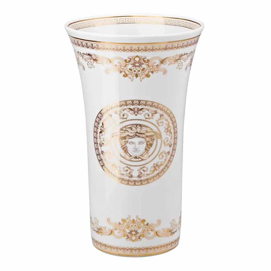 Rosenthal Versace Medusa Gala Porcelana design vaso h 34cm Viadurini