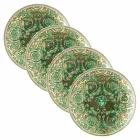 Rosenthal Versace Medusa Garland 4 Pratos de Jantar Diâmetro 17 cm - Natal Viadurini