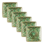 Rosenthal Versace Medusa Garland 6 xícaras quadradas planas - Natal Viadurini