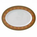 Placa oval de porcelana Rosenthal Versace Medusa Rosso, design de luxo
