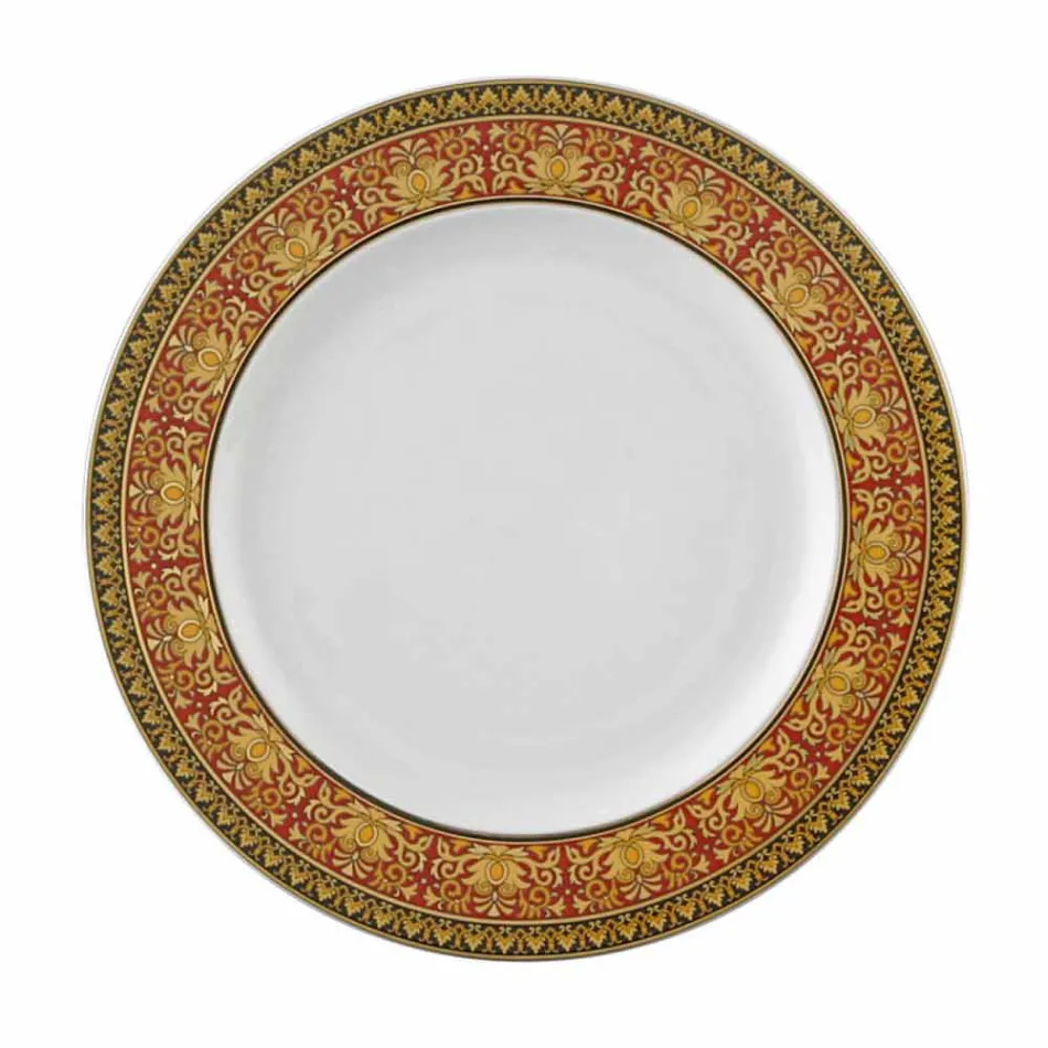 Rosenthal Versace Red Medusa 22 cm placa plana em porcelana Viadurini