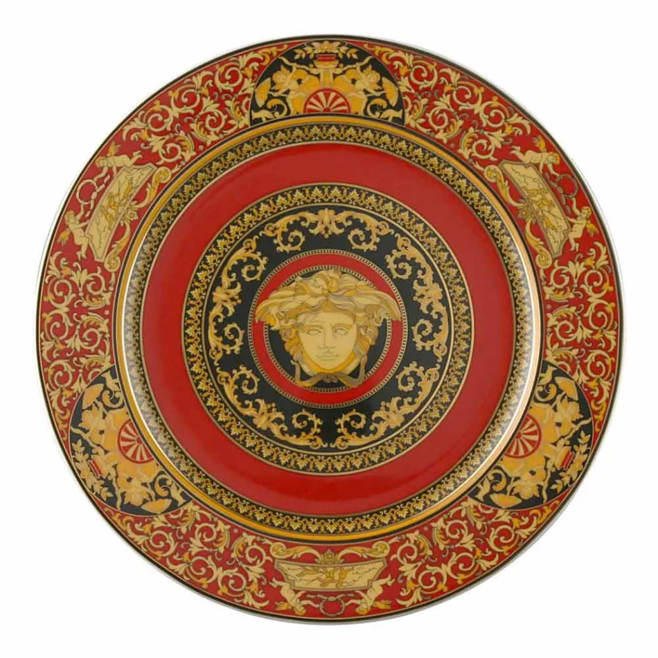 Porta Rosenthal Versace Red Medusa 30cm em porcelana Viadurini