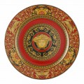 Rosenthal Versace placa de porcelana Medusa Rosso, 30 cm