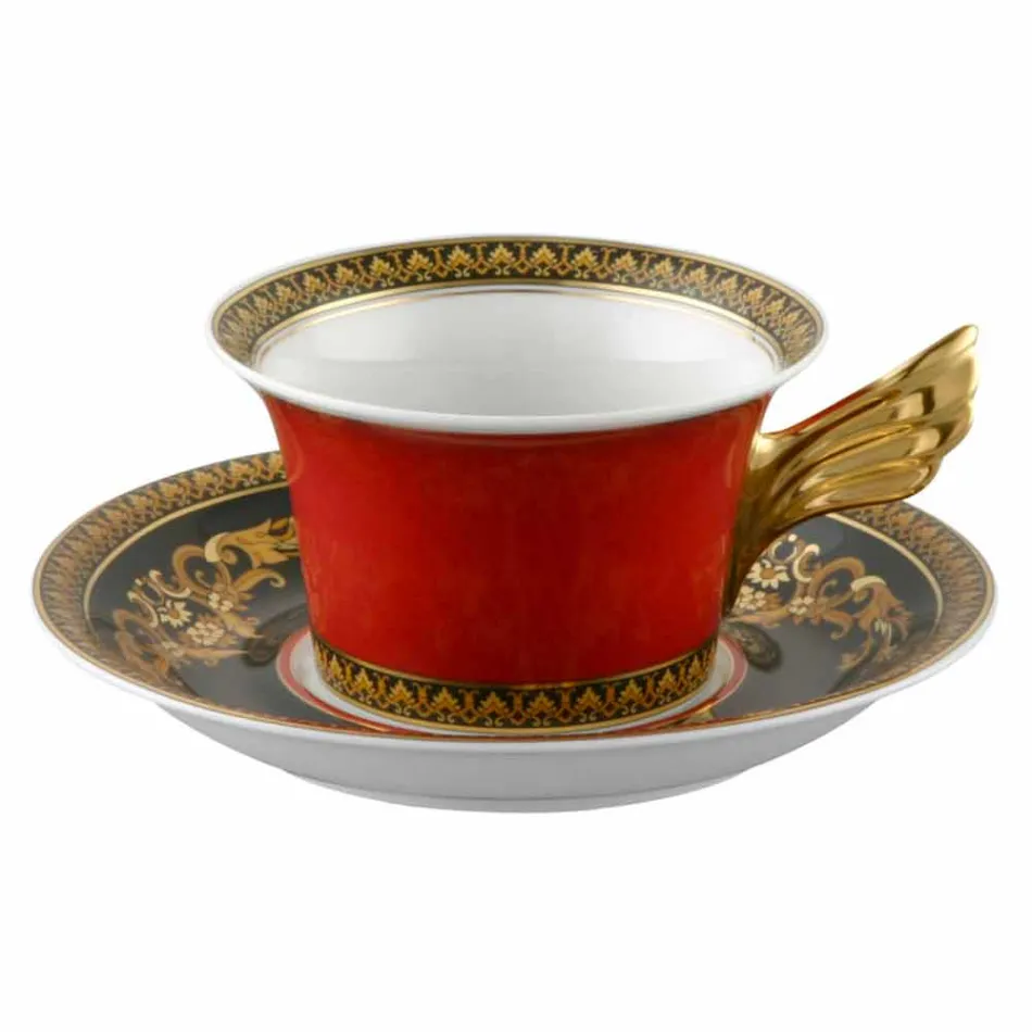 Conjunto de chávena Rosenthal Versace Medusa Red 6 peças em porcelana Viadurini