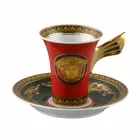 Rosenthal Versace Medusa Copo expresso vermelho em porcelana 6 peças Viadurini