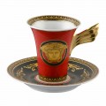 Rosenthal Versace Medusa Rosso porcelana alto caneca