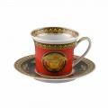 Rosenthal Versace Medusa Rosso porcelana Espresso cup, design de luxo