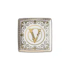 Rosenthal Versace Virtus Gala 6 Tigelas Quadradas Planas 15x15 cm em Porcelana - Barroco Viadurini