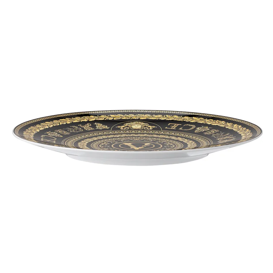Rosenthal Versace Virtus Gala Placeholder Prato Diâmetro 33 cm em Porcelana - Barroco Viadurini