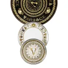 Rosenthal Versace Virtus Gala Placeholder Prato Diâmetro 33 cm em Porcelana - Barroco Viadurini