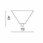 Roseta de cerâmica para composição de lâmpadas Battersea 975ST - Toscot Viadurini