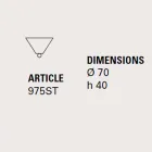 Roseta de cerâmica para composição de lâmpadas Battersea 975ST - Toscot Viadurini