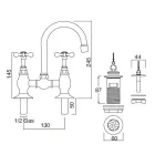 Torneira clássica artesanal de latão para pia - Fioretta Viadurini