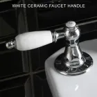 Torneira para bidê clássica com 3 furos e alavancas de latão fabricada na Itália - Noriana Viadurini