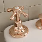 Torneira para bidê com 3 furos, entrega interna, em latão vintage - Klarisa Viadurini