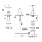 Torneira para bidê com 3 furos com entrega interna em latão artesanal - Fioretta Viadurini