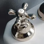 Torneira para bidê clássica com 3 furos e resíduos de latão fabricada na Itália - Ercolina Viadurini