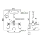 Torneira de latão para banheira com duche de mão clássico de luxo - Fioretta Viadurini