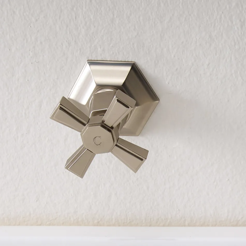 Torneira para lavatório de parede VIntage Design em latão Made in Italy - Silvana Viadurini