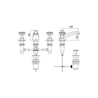 Torneira para lavatório de bancada VIntage Design em latão fabricada na Itália - Silvana Viadurini
