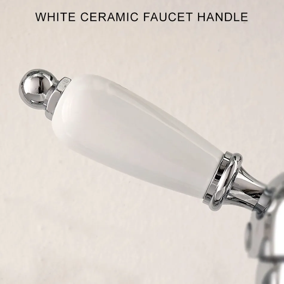 Torneira para bidê clássica de furo único com alavancas de latão artesanais - Noriana Viadurini