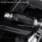 Torneira para bidê clássica de furo único com alavancas de latão artesanais - Noriana Viadurini