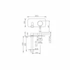 Torneira misturadora de parede de placa única Design Made in Italy - Neno Viadurini