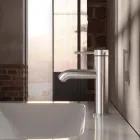 Torneira misturadora de lavatório de alavanca única de latão redondo - Antilio Viadurini