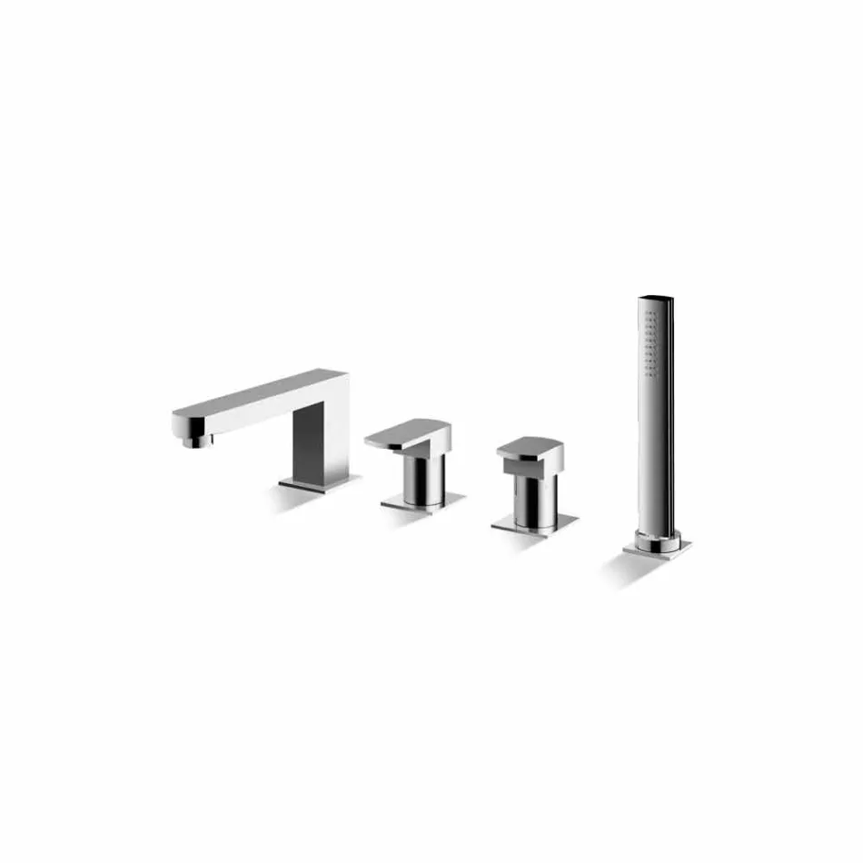 Torneira misturadora de mesa em latão cromado Made in Italy - Sika Viadurini