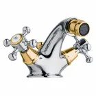 Torneira para bidé de um furo em latão Classic Design Made in Italy - Lisca Viadurini