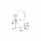 Torneira de latão com furo único para lavatório com ralo Made in Italy - Lisca Viadurini