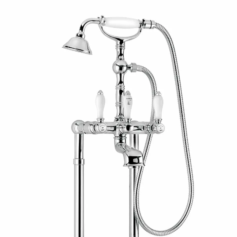 Torneira para banheira de latão clássica feita na Itália - Riko Viadurini