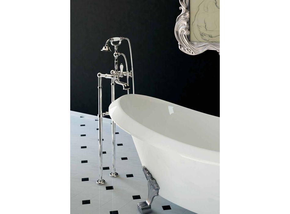 Torneira para banheira de latão clássica feita na Itália - Riko Viadurini
