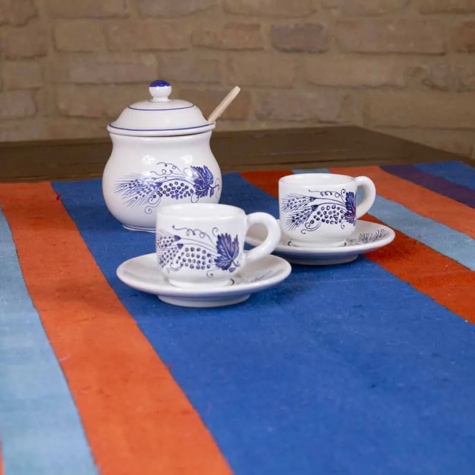 Corredor de arte italiana produzido e pintado à mão em peça única de cânhamo - Marcas Viadurini