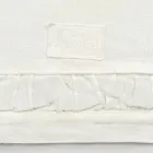 Corredor em linho pesado branco natural com relevo de luxo italiano - Limao Viadurini