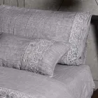 Bolsa de armazenamento para capa de edredom de linho com renda e botões Sinergia - Energis Viadurini